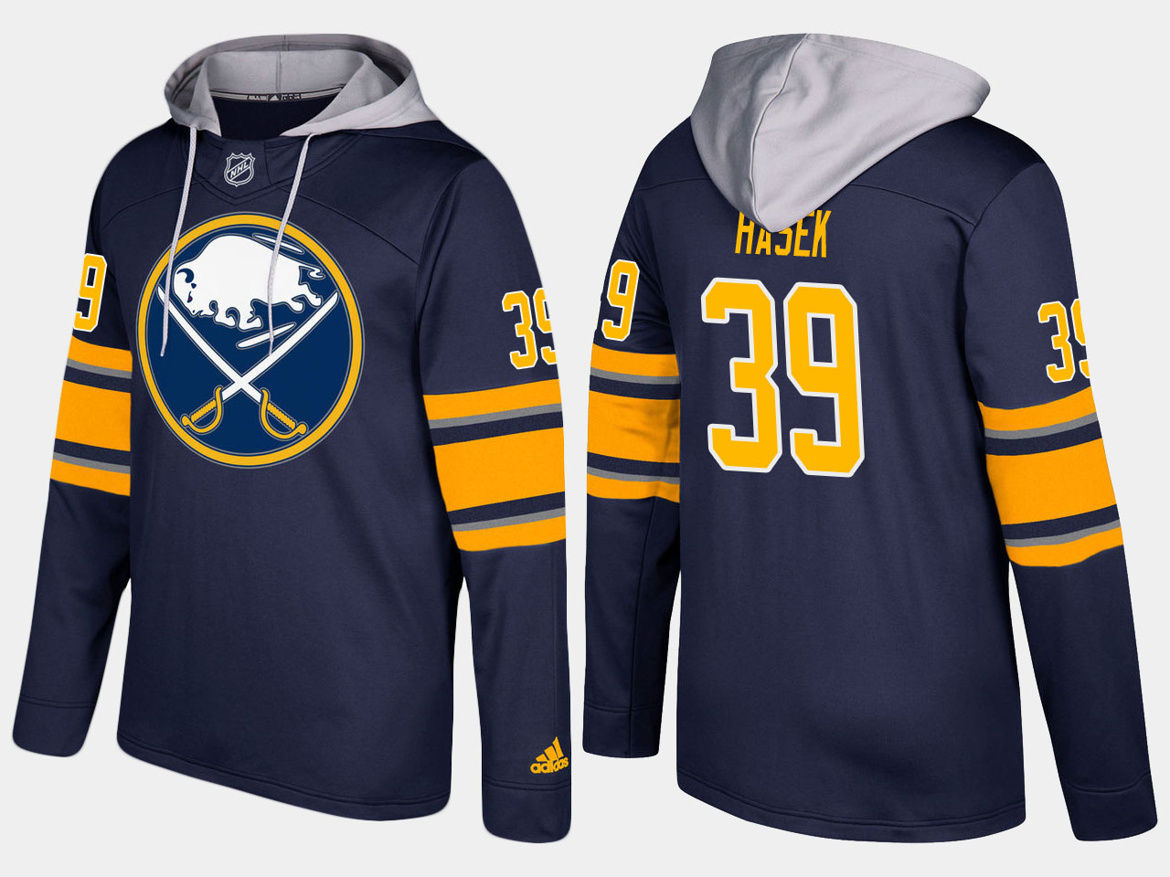 NHL Men Buffalo sabres retired #39 dominik hasek blue  hoodie